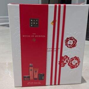 Rituals Ayurveda Gift Set Shower Gel Body Cream Scrub Candle Boxed Set